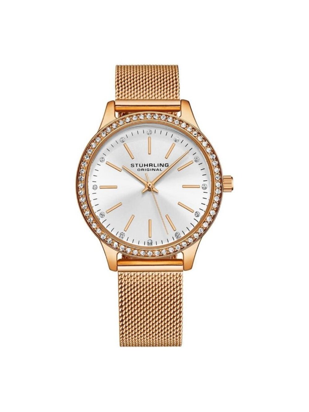 NWT Stuhrling Original Symphony Quartz Silver Dial Ladies Watch